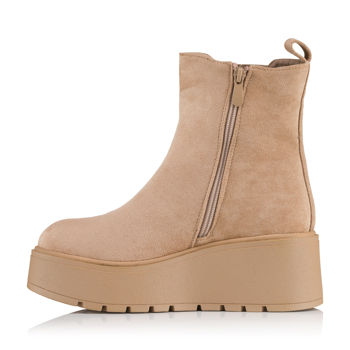 Stivaletto platform scamosciato