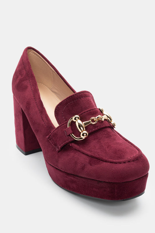 Mocassino décolleté bordeaux